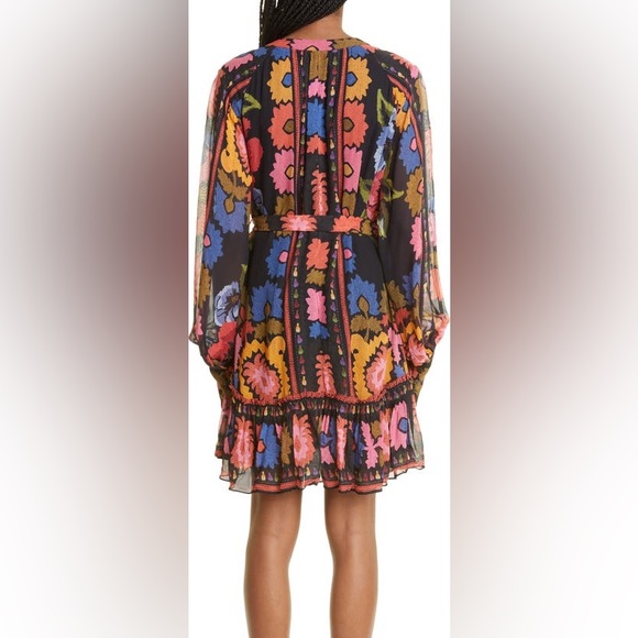 Farm Rio Flowers Tapestry Mini Dress Size XS - Picture 4 of 10